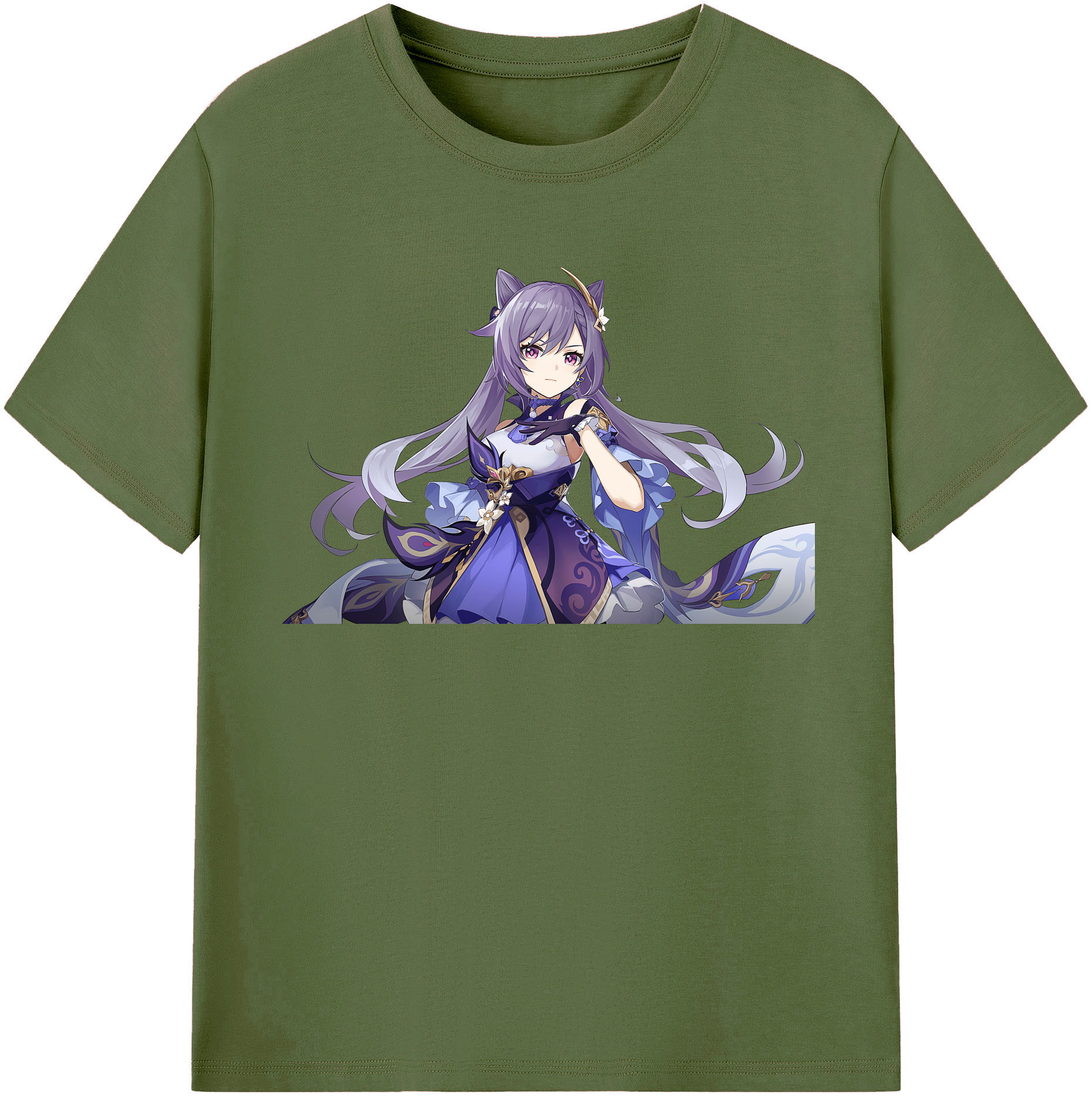 げんし神 刻晴 こくせい genshin Kokusei 綿100％半袖Tシャツ（フロントプリント）